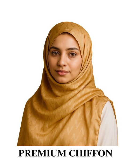 Chiffon Hijab - Mustard Seed