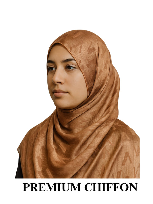 Chiffon Hijab - Terracotta Glow
