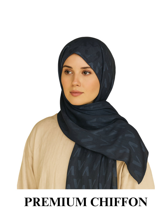Chiffon Hijab - Sapphire Shadow
