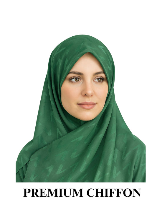 Chiffon Hijab - Emerald Isle