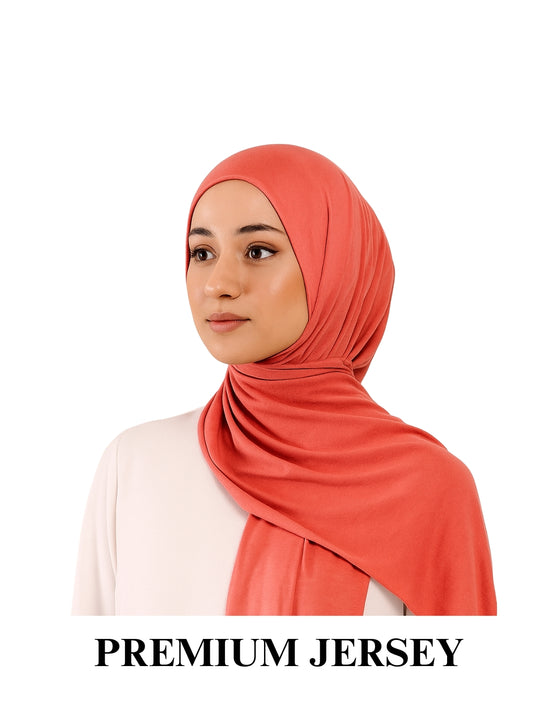 Jersey Hijab - Orange