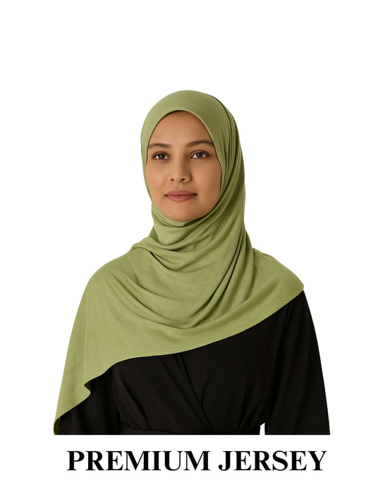 Jersey Hijab - Olive Mist