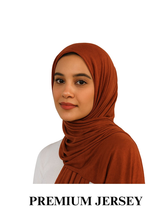 Jersey Hijab - Rust