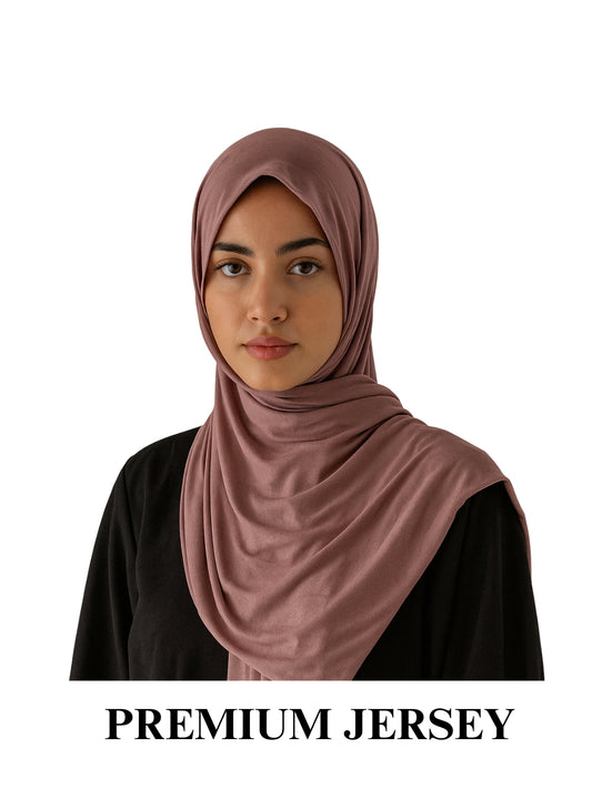 Jersey Hijab - Rosewood