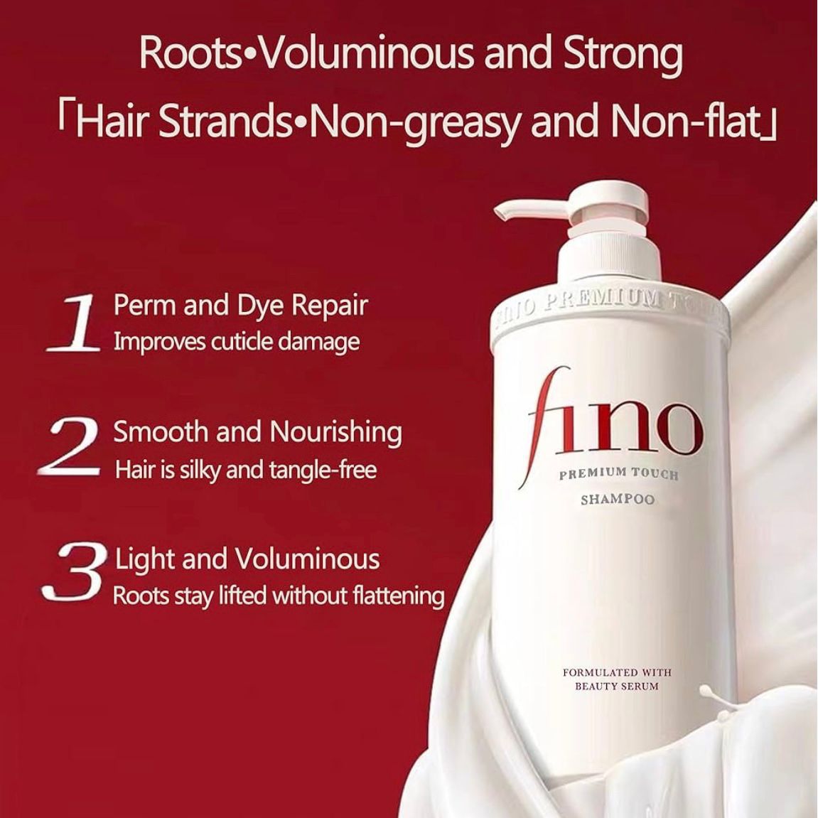 FINO Premium Touch Shampoo 550ml – Deep Repair & Smooth Shine for Damaged Hair