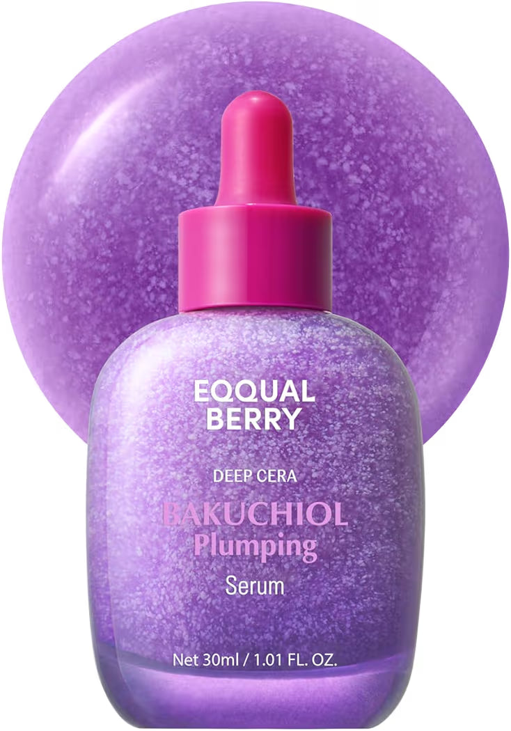 EQQUALBERRY Bakuchiol Plumping Serum – Pore and Wrinkle Minimizer with Bakuchiol 30 ml